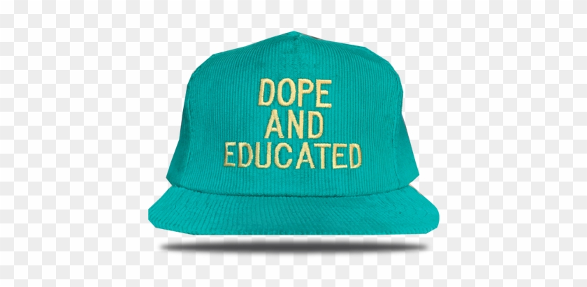 Teal Gold Corduroy Strapback Dope And Educated - Sun Hat Clipart #2524971