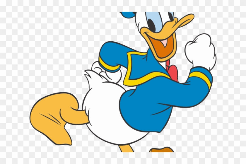 Skiing Clipart Daffy Duck - Donald Duck Walking Png Transparent Png