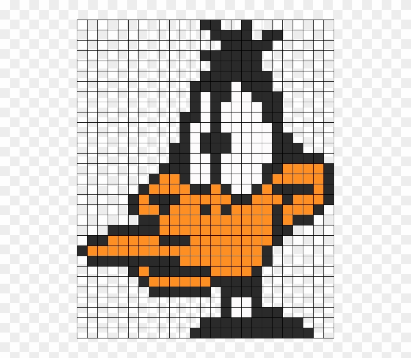 Daffy Duck Perler Bead Pattern / Bead Sprite - Daffy Duck Pixel Art Clipart #2525939
