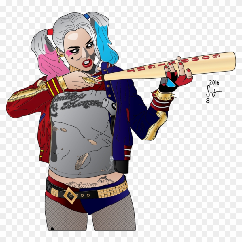 Margot Robbie As By - Harley Quinn Vector Png Clipart