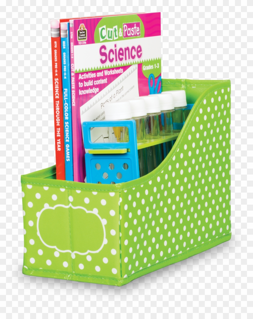 Lime Dots Book Bin Bins And Classroom - Teacher Created Resources Polka Dots Book Bin Clipart #2526544