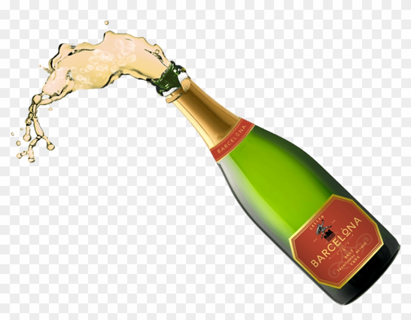 Champagne Splash Png Svg Library - Wine Bottle Splash Png Clipart #2526856