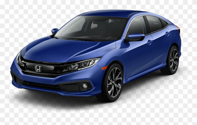 2019 Honda Civic Sedan Front Angle - 2019 Honda Civic Blue Clipart #2527028