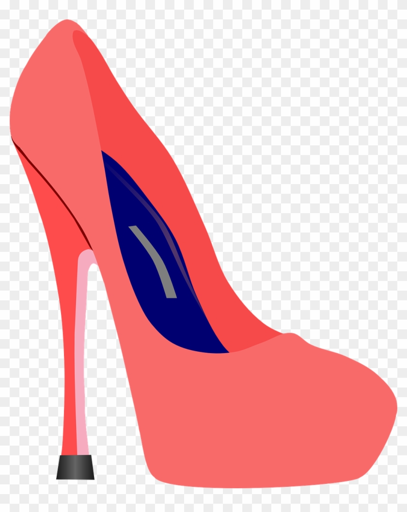 High Heels Pink Blue Stiletto Png Image - Красный Каблук Рисунок Clipart #2527622
