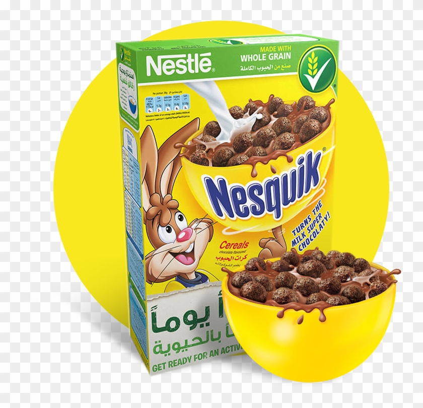 Nestlé® Nesquik® Chocolate Breakfast Cereal - Nestle Corn Flakes Chocolate Clipart