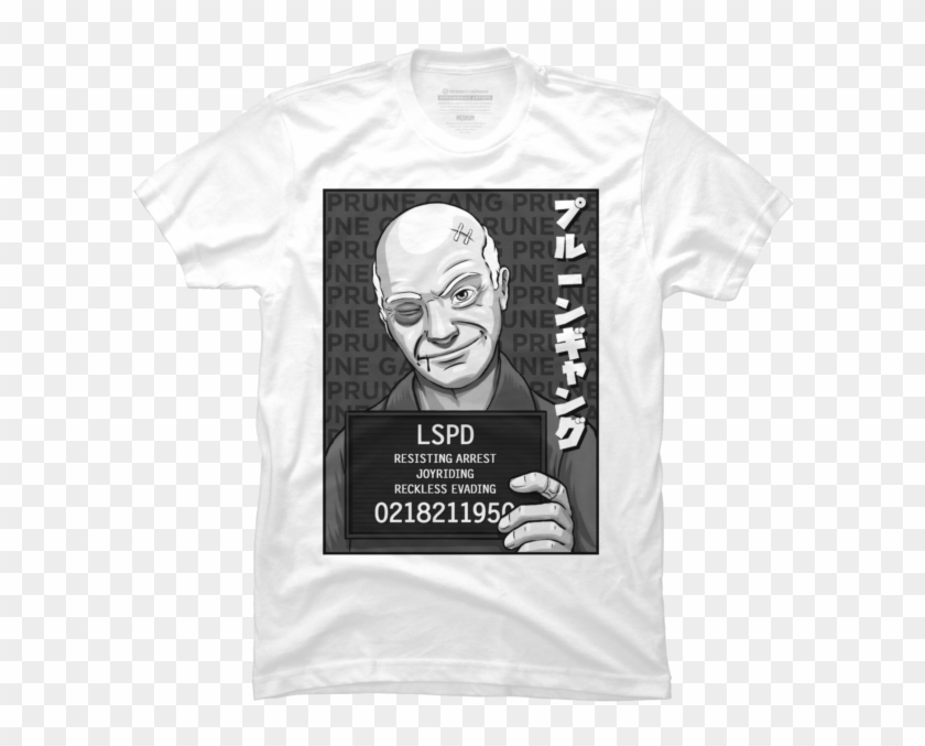 Prune Gang - White T-shirt - Monochrome Clipart #2528723