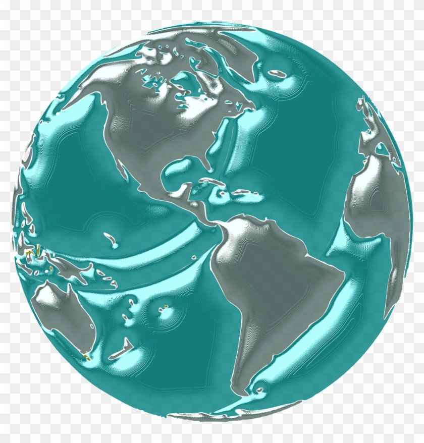 World Blue Map Global Earth Png Image - Earth Clipart #2529402