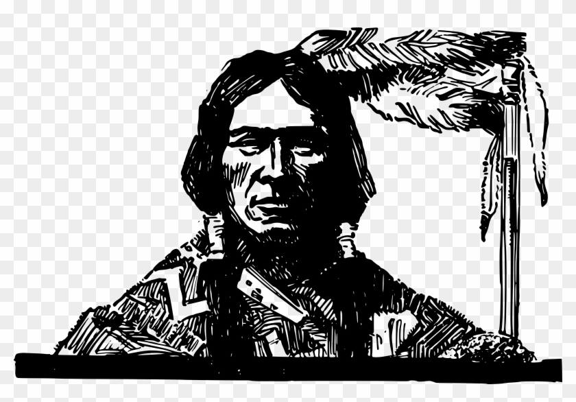 Native Man - First Nation Man Drawing Clipart