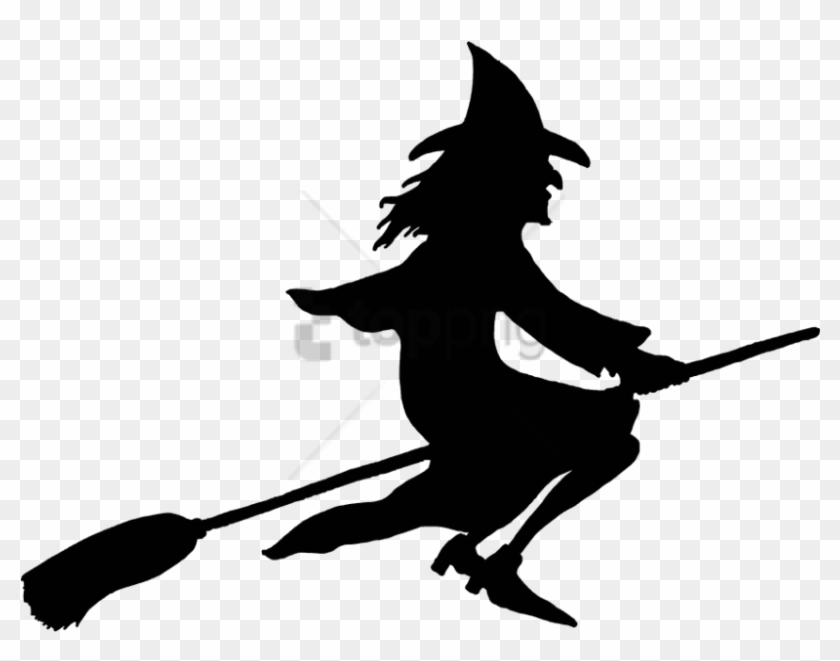 Free Png Transparent Halloween Png Image With Transparent - Witch On Broomstick Png Clipart