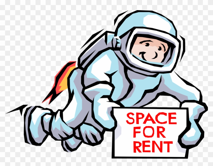 Vector Illustration Of Astronaut Spaceman With For - 插圖 太空 人 Clipart