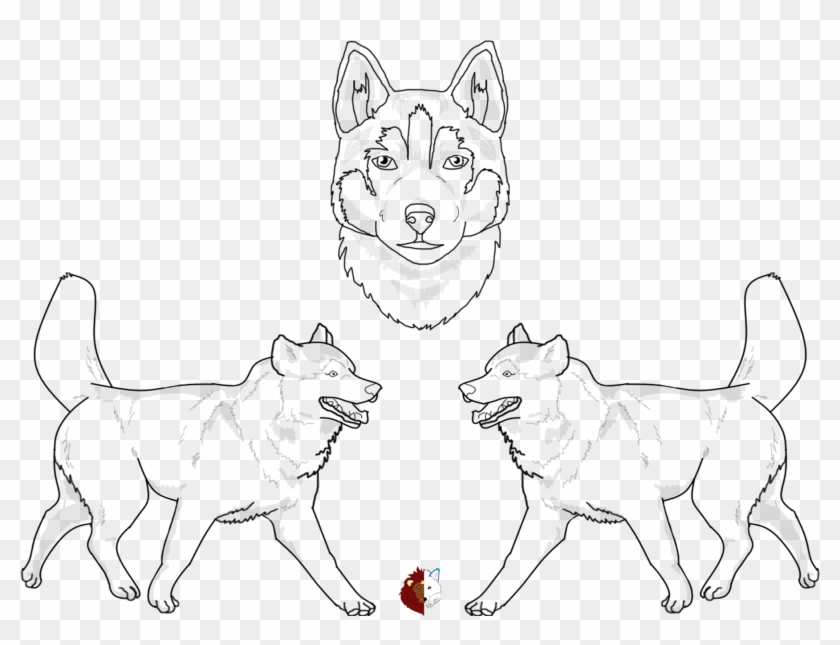 Full Size Of Husky Drawing Easy Step By Cute Puppy - Siberian Husky Base Clipart