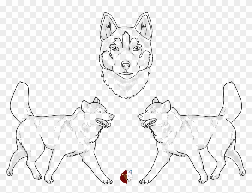Full Size Of Husky Drawing Easy Step By Cute Puppy - Siberian Husky Base Clipart #2530218