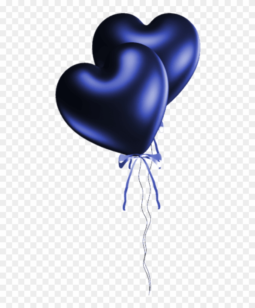Download Blue Heart Balloons Png Images Background - Royal Blue Heart Balloons Clipart #2530441