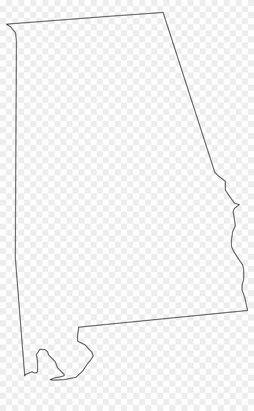 Alabama State Map Geography Png Image - Alabama Outline Clip Art Transparent Png #2530531