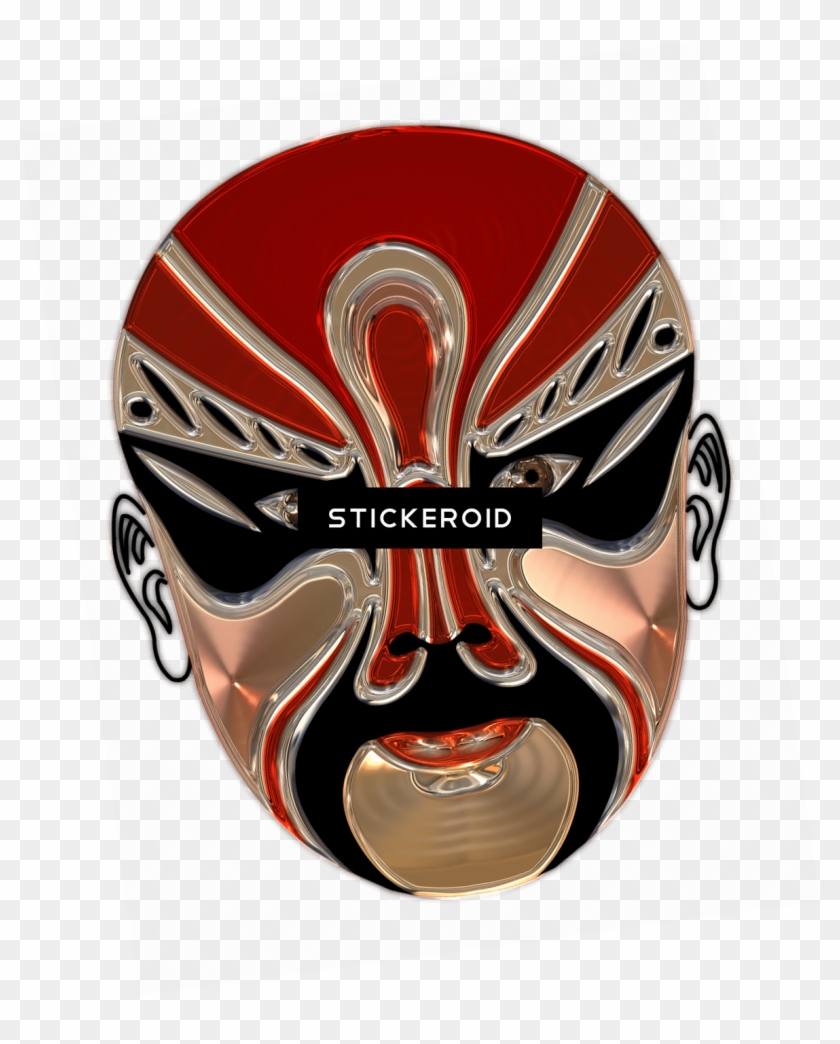 Chinese Opera Red Mask - 京剧 脸谱 图片 Clipart #2530662