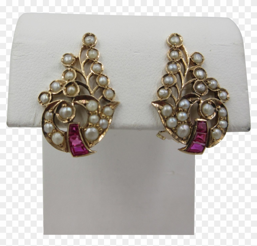 Svg Royalty Free Clip Earring Art Deco - Earrings - Png Download