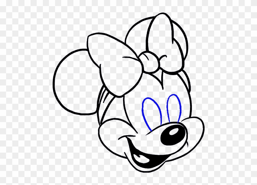 How To Draw In A Few Easy - Minnie Mouse Face Baby Clipart #2531232