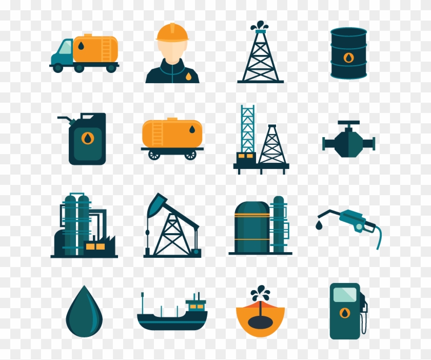 666 Oil Related Icons - Vector Graphics Clipart