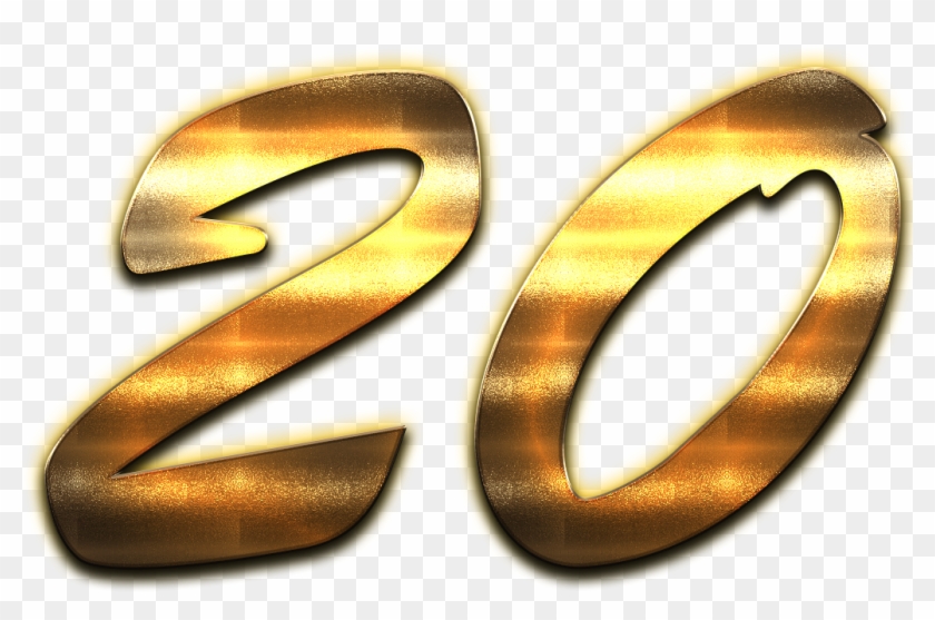 Gold Number 20 Png Clipart #2533020