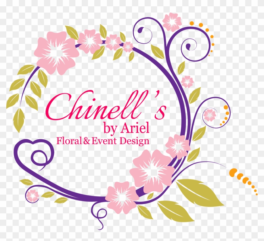 Chinell's By Ariel - Black Flower Circle Border Clipart