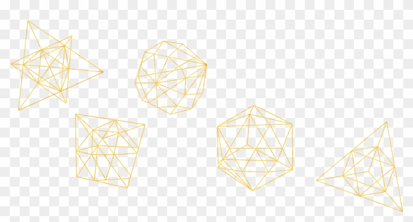 Gold Geometric Shapes Png Vector Freeuse - Triangle Clipart #2534063