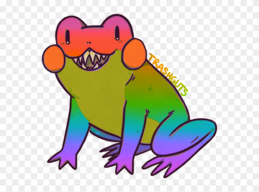 Frog But With A Gradient Rainbow Overlay , Png Download - Rainbow Clipart