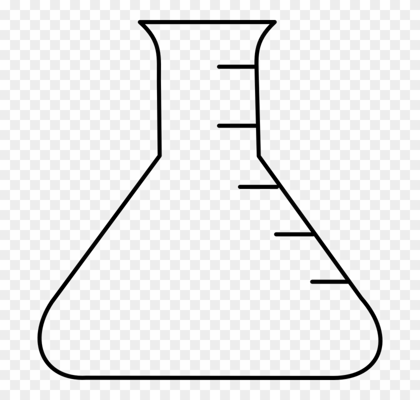 Erlenmeyer, Flask, Laboratory, Conical, Empty - Draw A Conical Flask Clipart #2534802