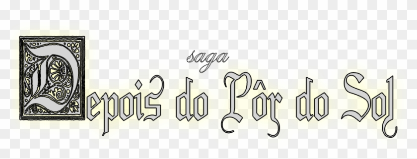 Saga Depois Do Pôr Do Sol - Calligraphy Clipart #2535538