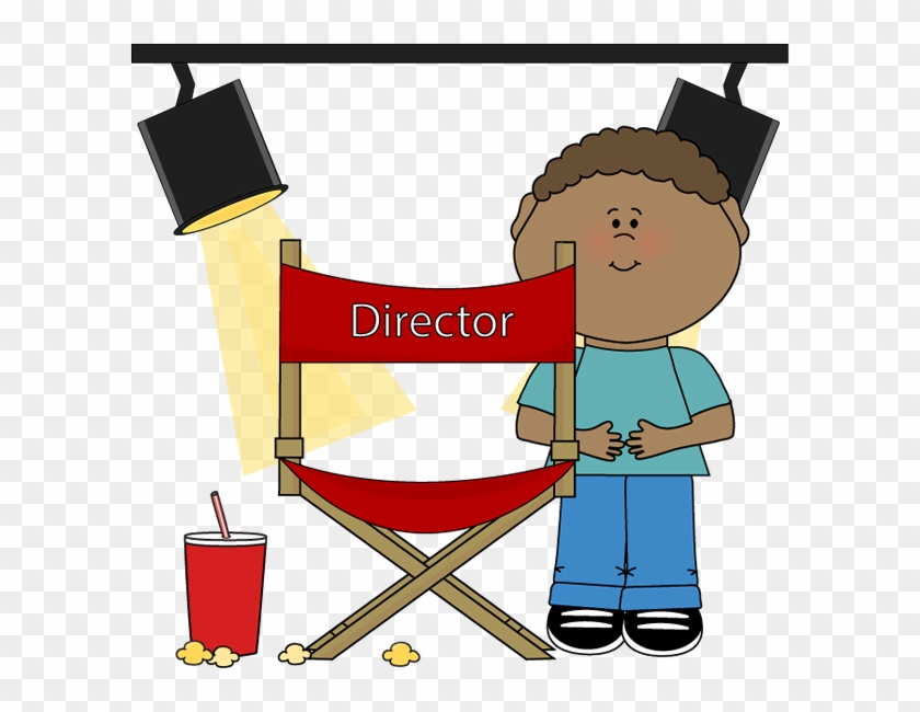 Movie Clip Art Images Kids Night Kid - Clip Art Stage Director - Png Download