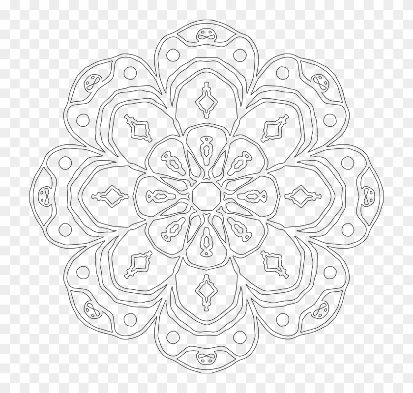 Circle, Vector, Background, Abstract, Design - Transparent Mandala Overlay Png Clipart #2536247