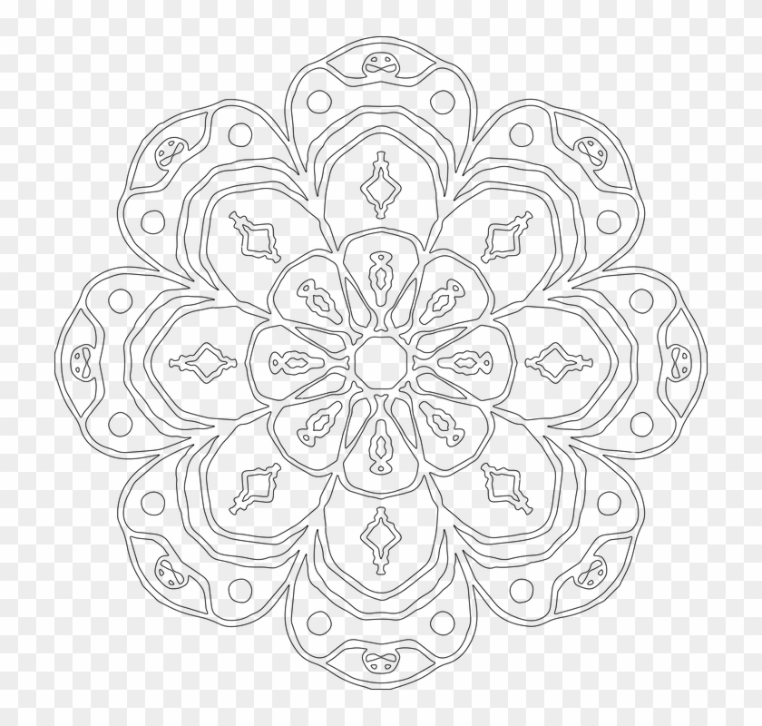 Circle, Vector, Background, Abstract, Design - Transparent Mandala Overlay Png Clipart