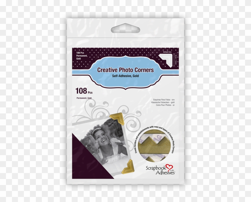 Creative Photo Corners Gold - Scrapbook Adhesives Clipart #2536489