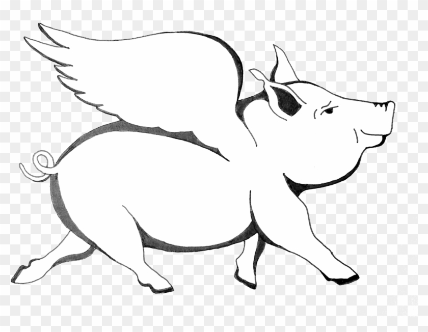 Flying Pig Png - Flying Pig Clipart Transparent Background #2536565