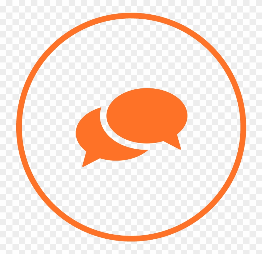 Conversation Circle Icon , Png Download - Conversation Icon Orange Clipart #2536847