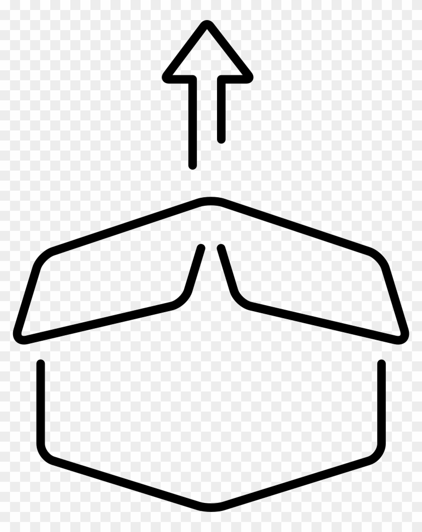 Box Package Ultrathin Outline With Up Arrow Comments - Arrow Pointing In Box Clipart