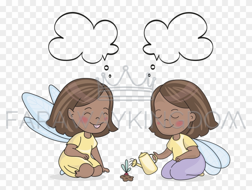 Woman Talk Cartoon Children Lifestyle Vector Illustration - Dia Das Mulheres Divertido Clipart