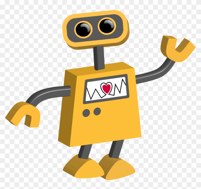Robot With Heart - Robot Transparent Background Clipart #2537346