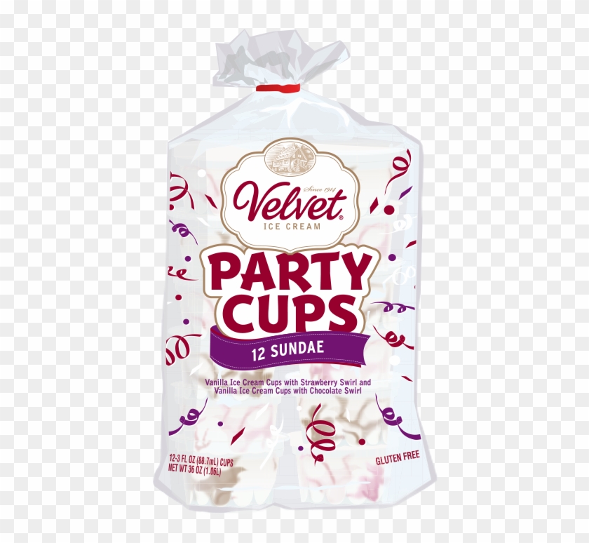 Velvet Party Cups Sundae - Party Cups Ice Cream Clipart #2537375