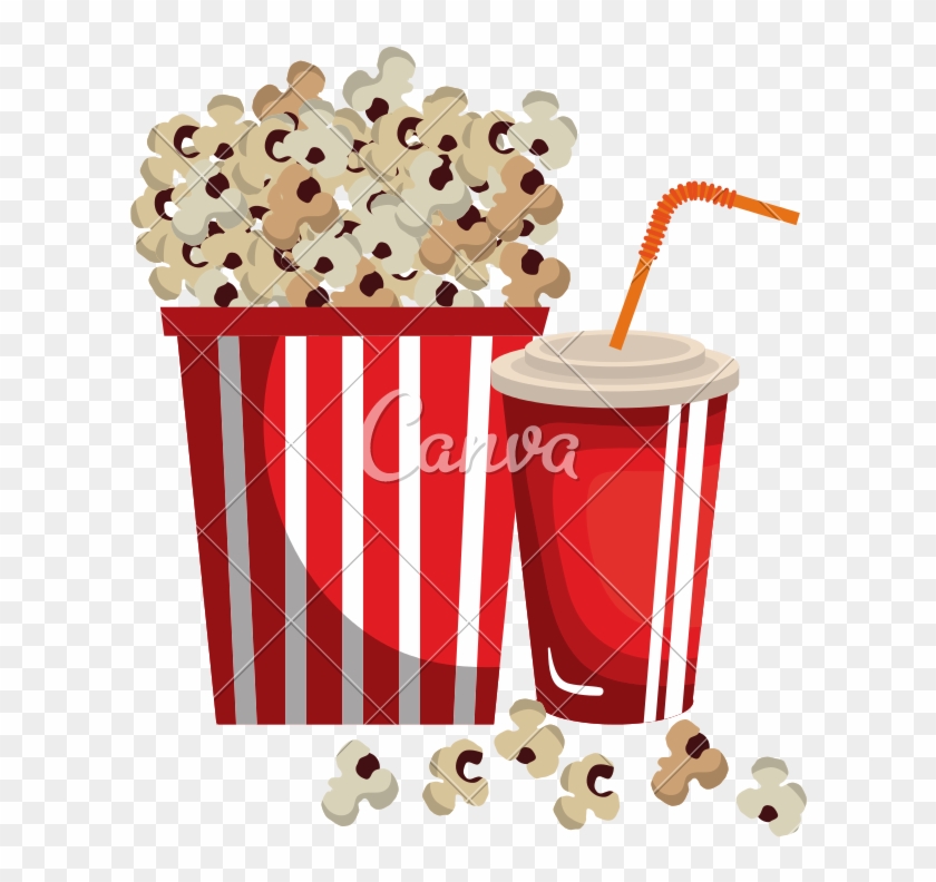 Popcorn And Soda Png - Canva Clipart