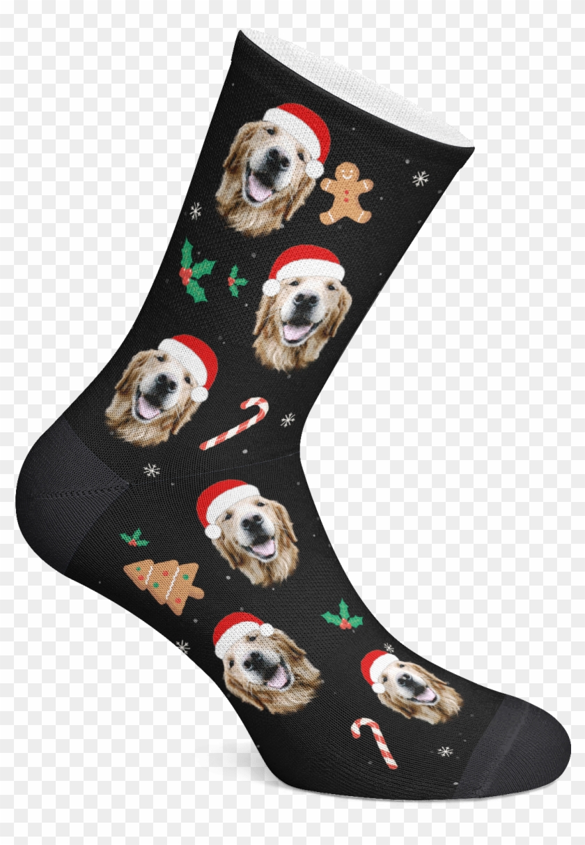 Santa Hat Pup - Christmas Stocking Clipart