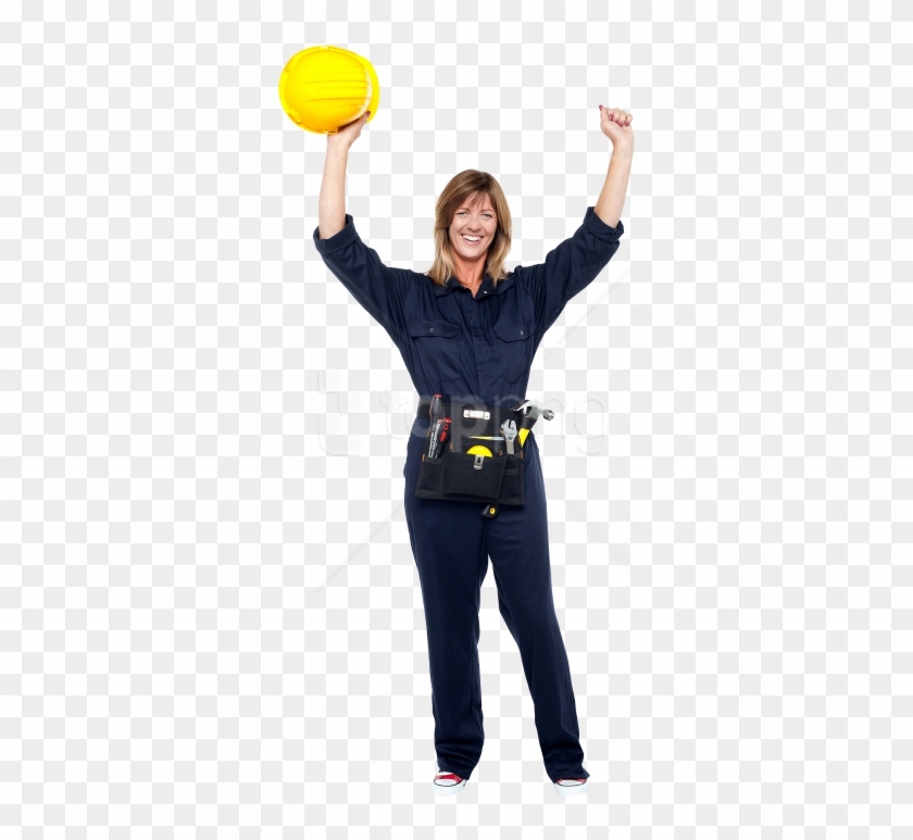 Free Png Download Happy And Equipped Worker Png Images - Worker Png Clipart #2537724