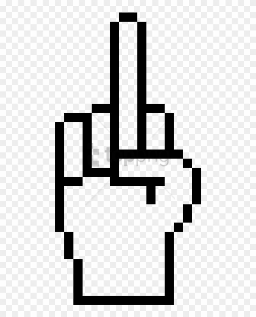 Free Png Jason Mask Pixel Art Png Image With Transparent - Middle Finger Cursor Png Clipart