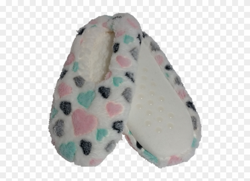 Women Glow In Dark White Hearts Slipper Socks House Clipart #2538374