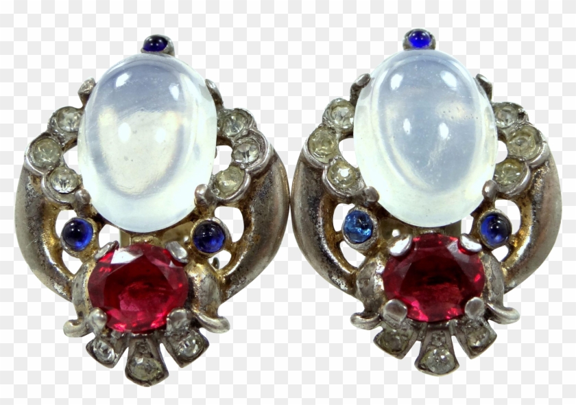 Graphic Trifari Jewels Of Tanjore - Earrings Clipart #2538928