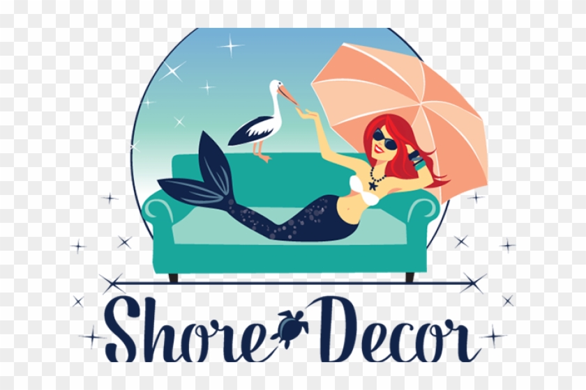 Mermaid Clipart Shore - Illustration - Png Download