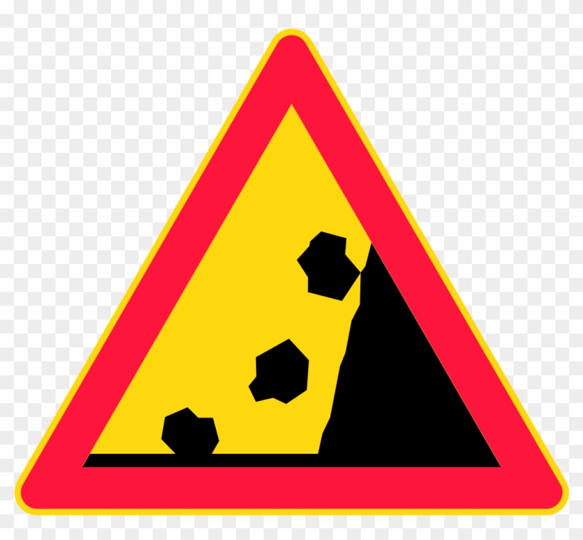 Finland Road Sign - Landslide Sign Png Clipart #2540290