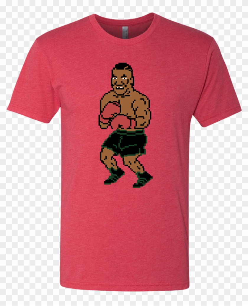 Retro Iron Mike Tyson Punchout 80s Inspired Men's Triblend - Sumo Clipart #2540529