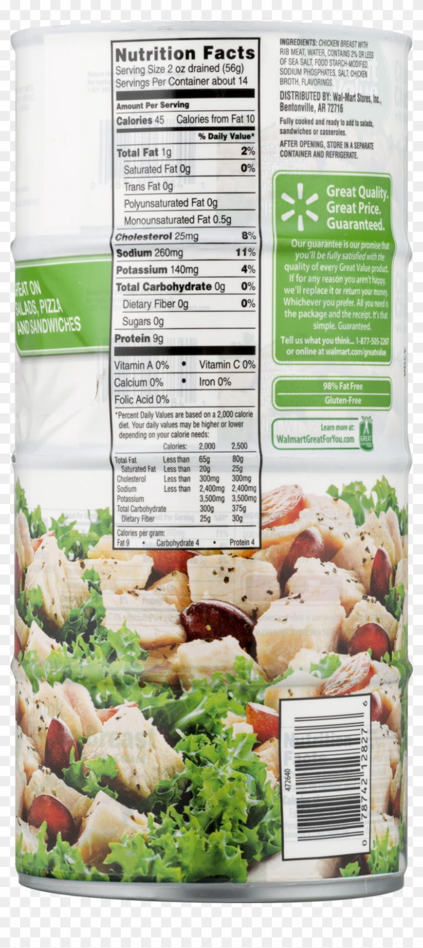 Great Value Chunk Chicken Breast, - Lardon Clipart