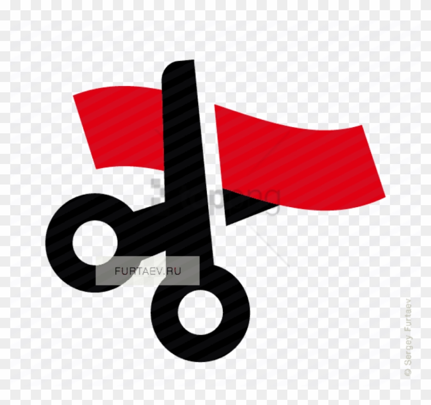 Free Png Vector Icon Of Scissors Cutting Ribbon - Ribbon Cutting Icon Png Clipart #2541385