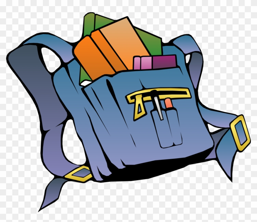 Bookbag Clipart Clip Art Library - Clipart Open Backpack - Png Download